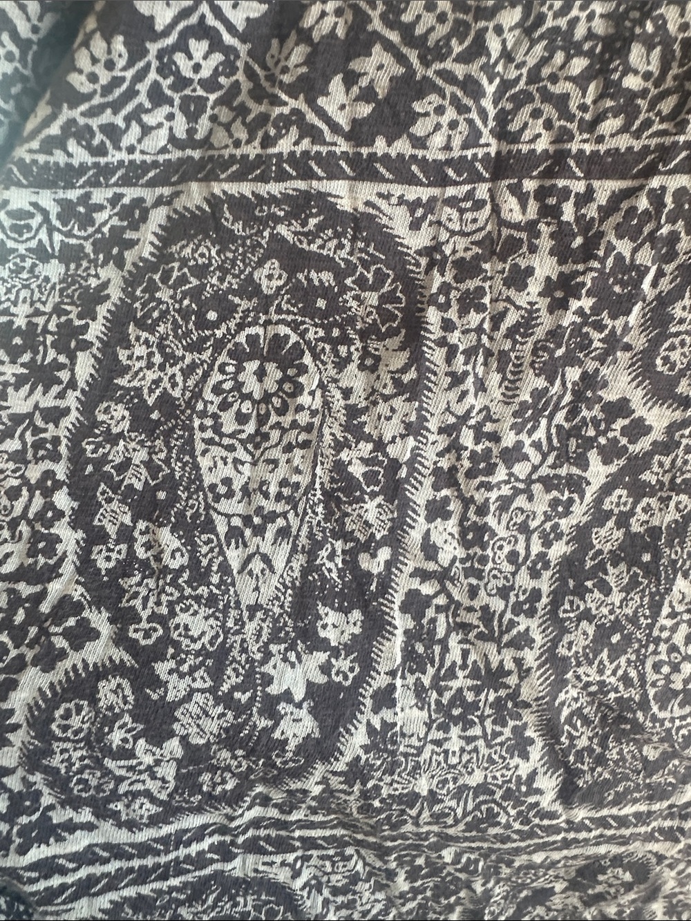 Lucky Brand 1X Navy and White Paisley Top - Picture 4 of 4